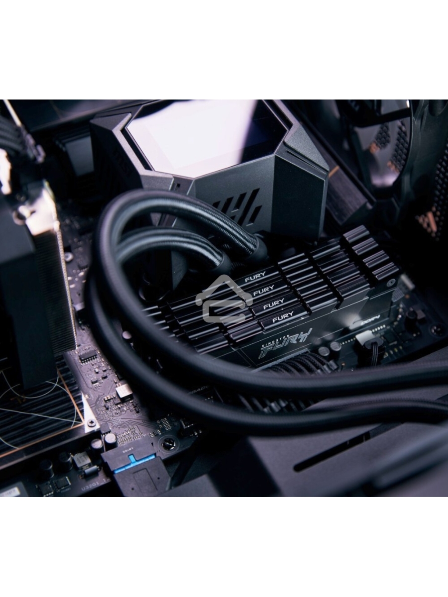 Оперативная память Kingston Fury Renegade, DDR4, 16GB (2x8GB), 3200MHz, CL16, DIMM, с радиатором, серый/черный