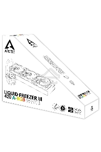 Жидкостная система охлаждения Arctic Liquid Freezer III 420 A-RGB белый, 140 мм, алюминий, 2800 об/мин, 26 дБ, 4 pin, 374 Вт