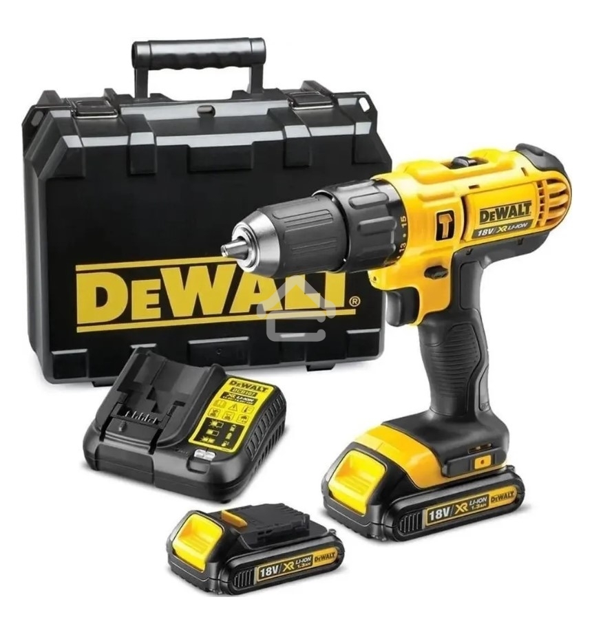 Дрель-шуруповерт DeWalt DCD778S2T-QW, Аккумуляторная, 18В, 2 АКБ, Ударная, Кейс