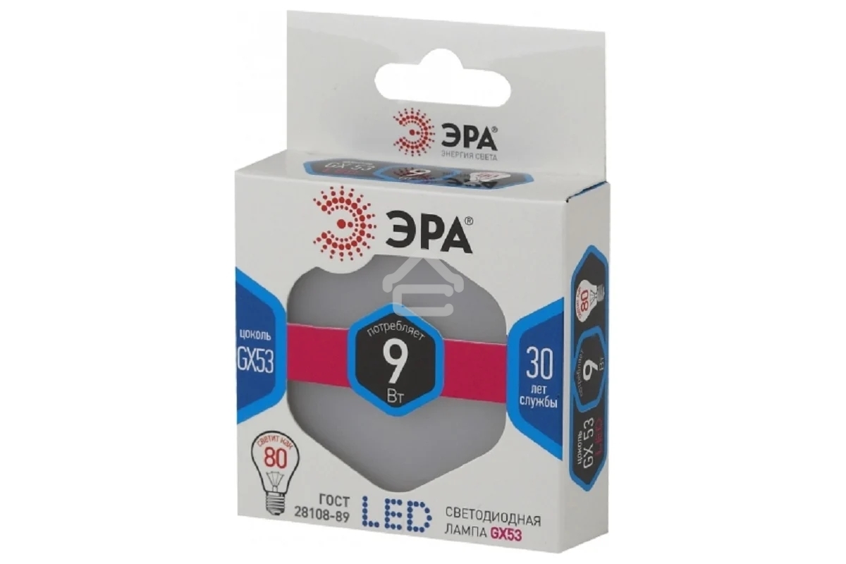 Лампа светодиодная ЭРА Б0020595 STD LED GX-9W-840-GX53