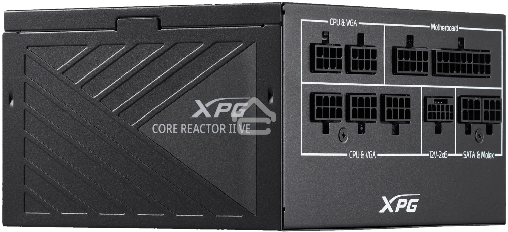Блок питания ADATA XPG COREREACTORIIVE850G-BKCEU, 850Вт, 80 PLUS Gold, 120мм, модульный, черный