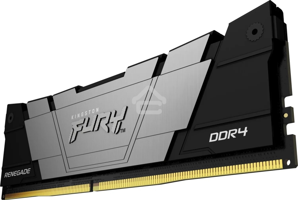 Оперативная память Kingston Fury Renegade, DDR4, 16GB (2x8GB), 3200MHz, CL16, DIMM, с радиатором, серый/черный