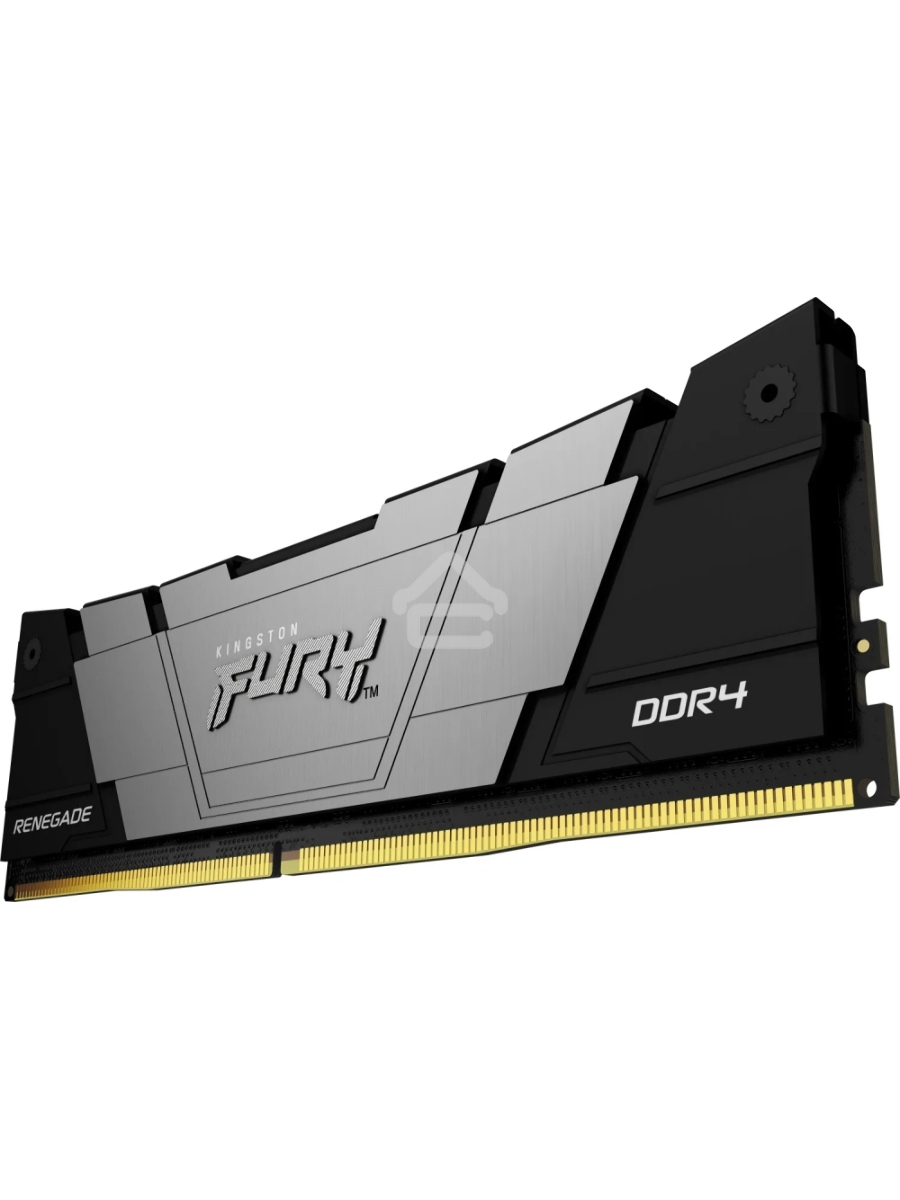 Оперативная память Kingston Fury Renegade, DDR4, 16GB (2x8GB), 3200MHz, CL16, DIMM, с радиатором, серый/черный