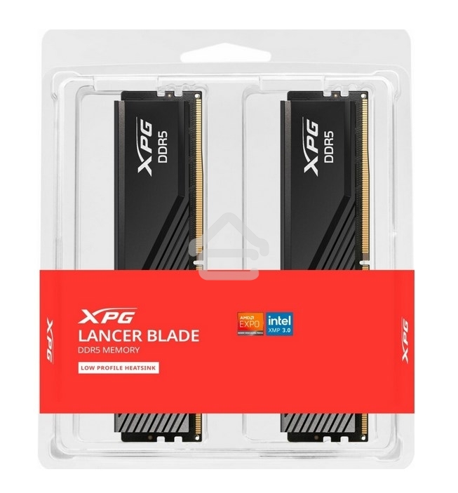 Оперативная память XPG Lancer Blade, DDR5, 32GB (2x16 GB), 6000 MHz, CL30, DIMM, радиатор, черный