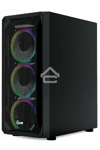 Компьютерный корпус Powercase Mistral Z4С Mesh LED, Tempered Glass, 4x 120mm 5-color fan, чёрный, ATX  (CMIZ4C-L4)