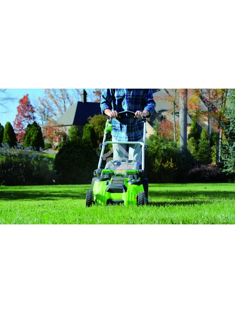Газонокосилка аккумуляторная GreenWorks G40LM49DB, TwinForce, 40V, 49 см, без АКБ и ЗУ  (2500207)