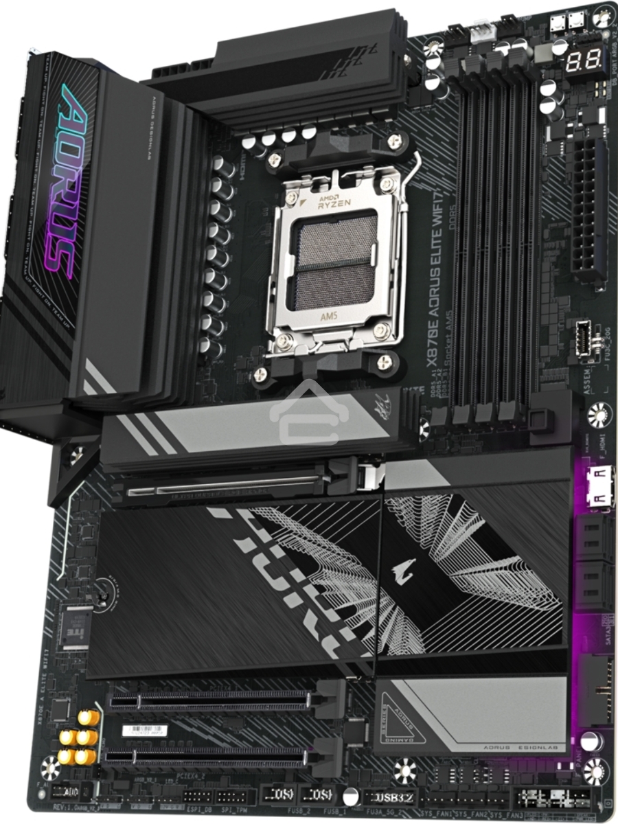 Материнская плата Gigabyte X870E AORUS ELITE WIFI7, AM5, AMD X870E, 4xDDR5, 4xSATA, 4xM.2, 1xPCI-E 5.0 x16, 1xPCI-E 4.0 x4, 1xPCI-E 3.0 x4, 1xHDMI, 1x 2.5Gb LAN, 4xUSB-A 3.2 Gen 1, 2xUSB-A 3.2 Gen 2, 4xUSB-A 2.0, 2xUSB-C 4.0, 2x3.5 мм, 7.1, ATX