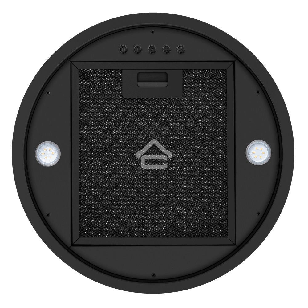 Вытяжка островная Maunfeld Drum Wall 35 черный, 32.5 см, 850 куб. м/ч, 48 дБ