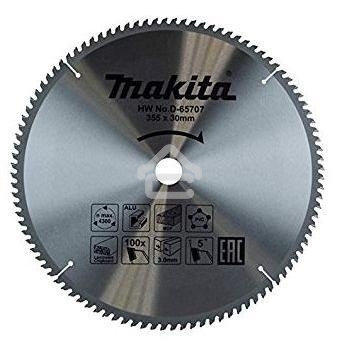Диск пильный по алюм./дер./плас. Makita D-65707 d=355мм d(посад.)=30мм (циркулярные пилы) (упак.:1шт)