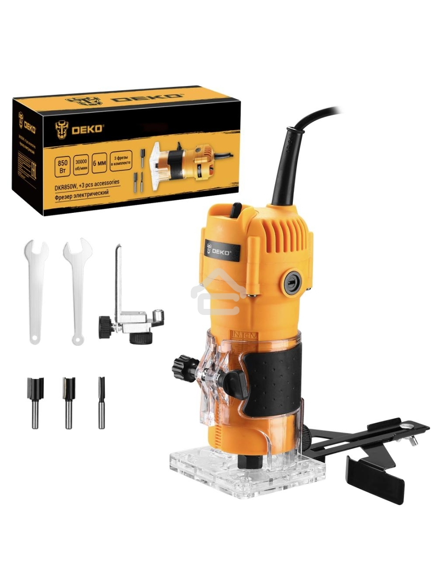 Фрезер электрический DEKO DKR850W + набор фрез 3 шт