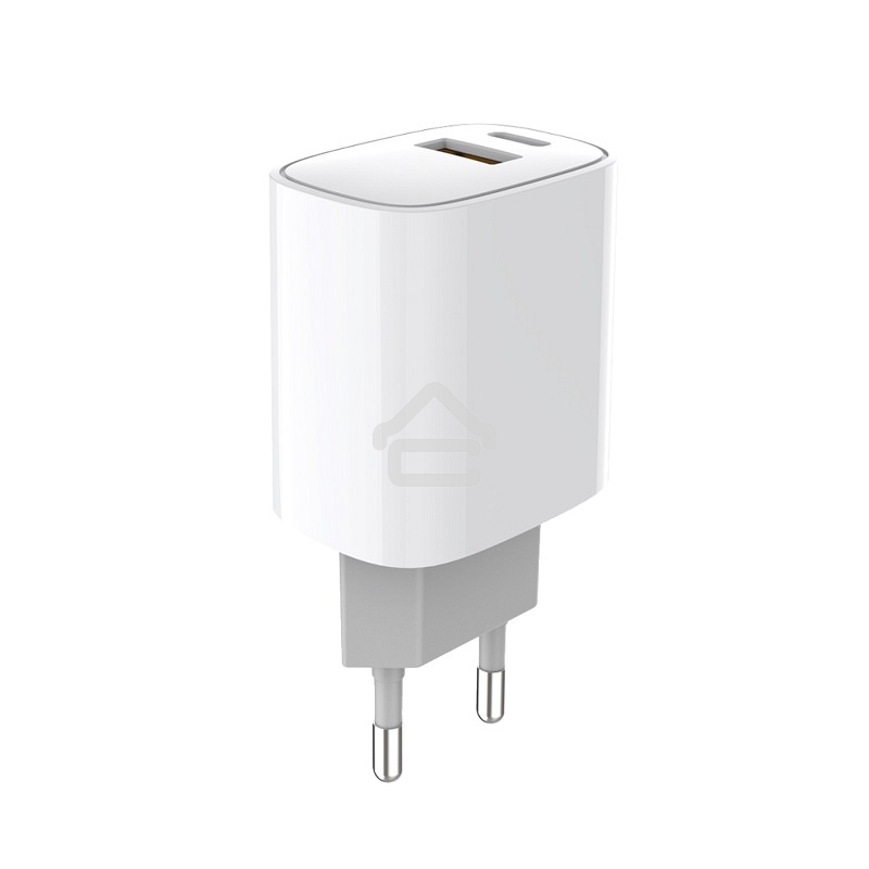 Сетевое зарядное устройство с двумя портами USB-A + USB-C, 20Вт Rexant