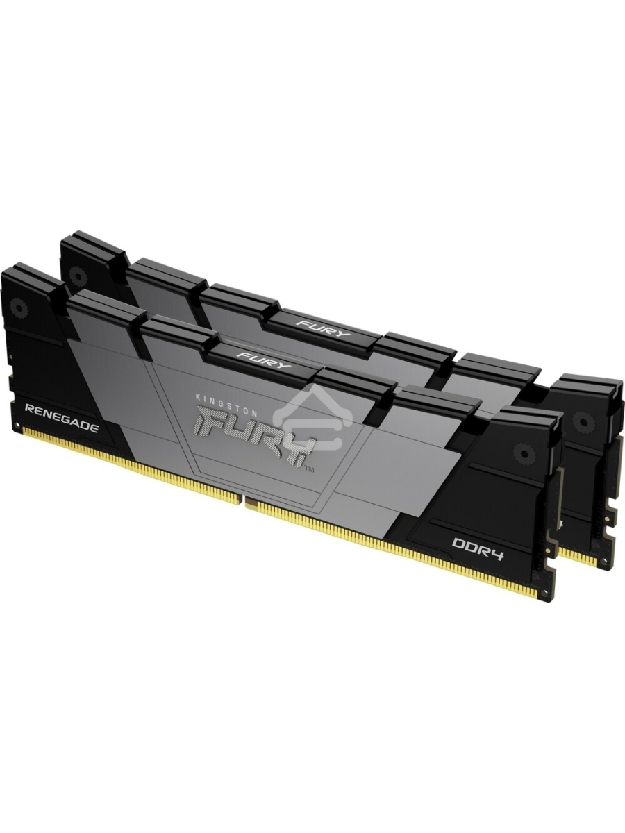 Оперативная память Kingston Fury Renegade, DDR4, 16GB (2x8GB), 3200MHz, CL16, DIMM, с радиатором, серый/черный