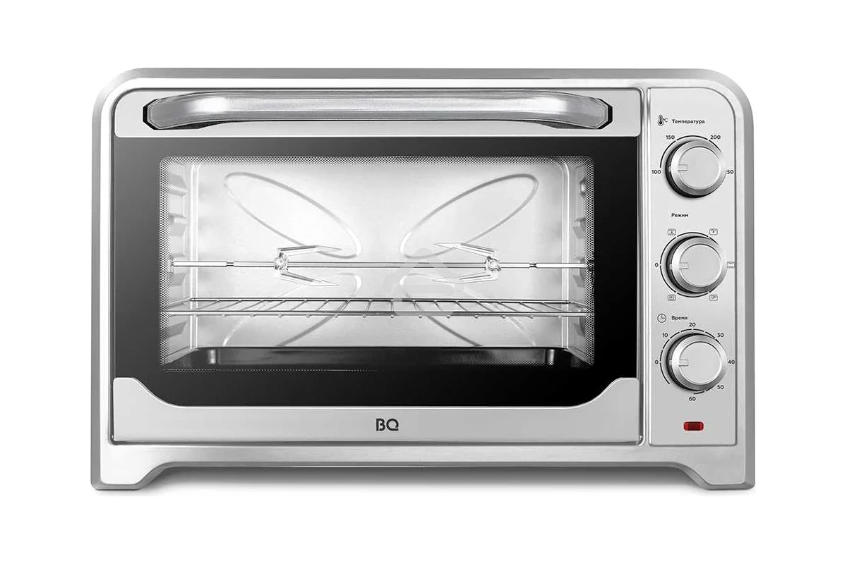 Мини-печь BQ EO1002B Мощность 1600 Вт, Объем 30 л, Конвекция, 5 режимов работы, Таймер до 60 мин черный/стальной