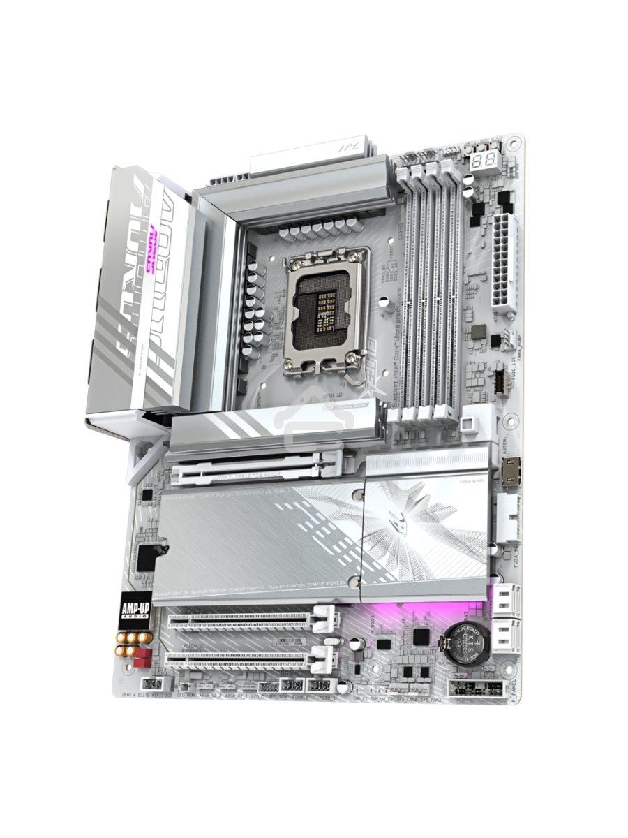 Материнская плата Gigabyte Z890 AORUS ELITE WIFI7 ICE, LGA 1851, Intel Z890, 4xDDR5, 4xSATA, 4xM.2, 1xPCIe 5.0 x16, 2xPCIe 4.0 x4, 1xDP, 1xUSB-C (DP), 1x 2.5Gb LAN, 4xUSB-A 2.0, 3xUSB-A 3.2 Gen 1, 2xUSB-A 3.2 Gen 2, 1xUSB-C 3.2 Gen 2 (Thunderbolt 4), 2x3.
