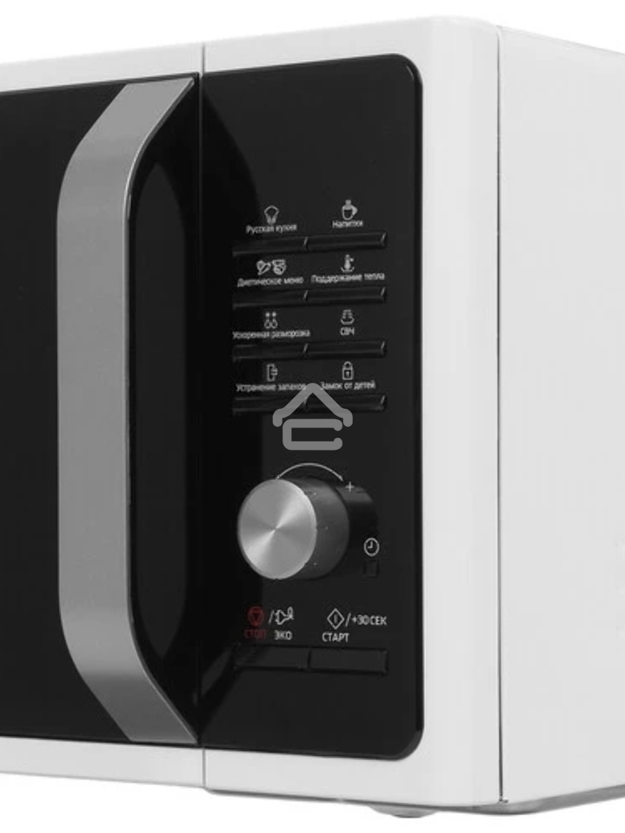 Микроволновая печь Samsung MS23F301TQW/BW белый, 23 л, 800 Вт, переключатели - кнопки/поворотный механизм