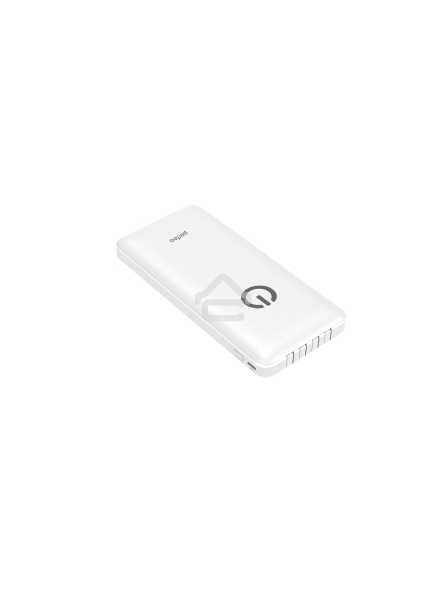 Мобильный аккумулятор Powerbank Perfeo ABSOLUTE 10000mah In Micro usb,USB /Out USB,Micro usb,Type-C,Lightning, 2.1А/ белый (PF_B4879)