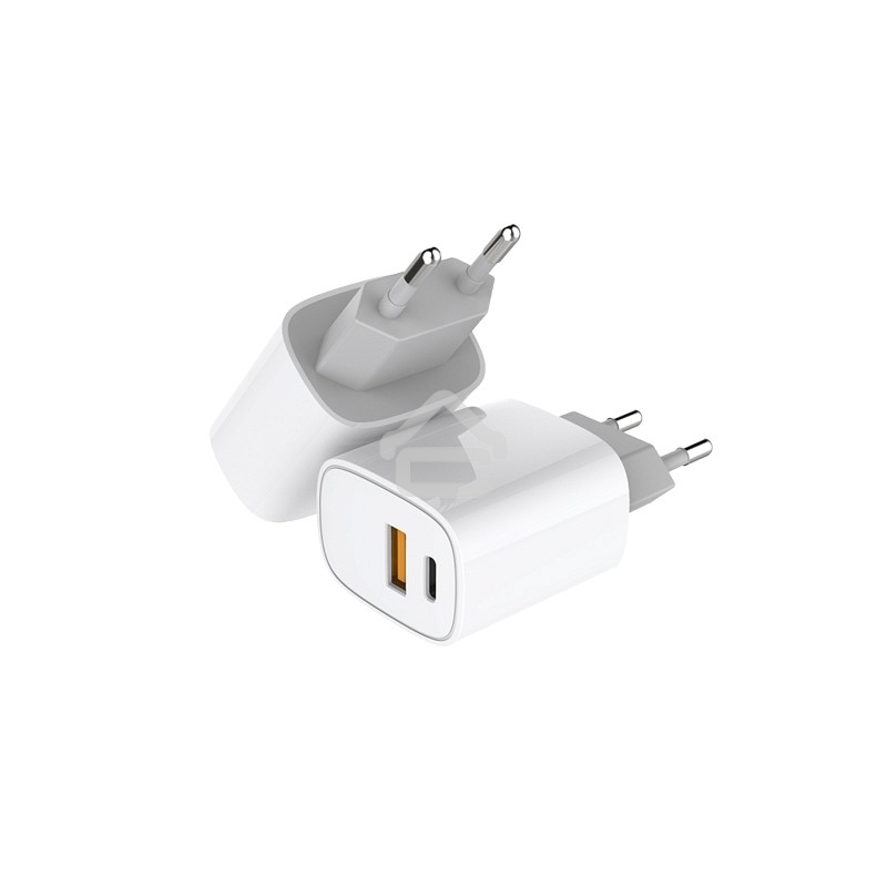 Сетевое зарядное устройство с двумя портами USB-A + USB-C, 20Вт Rexant