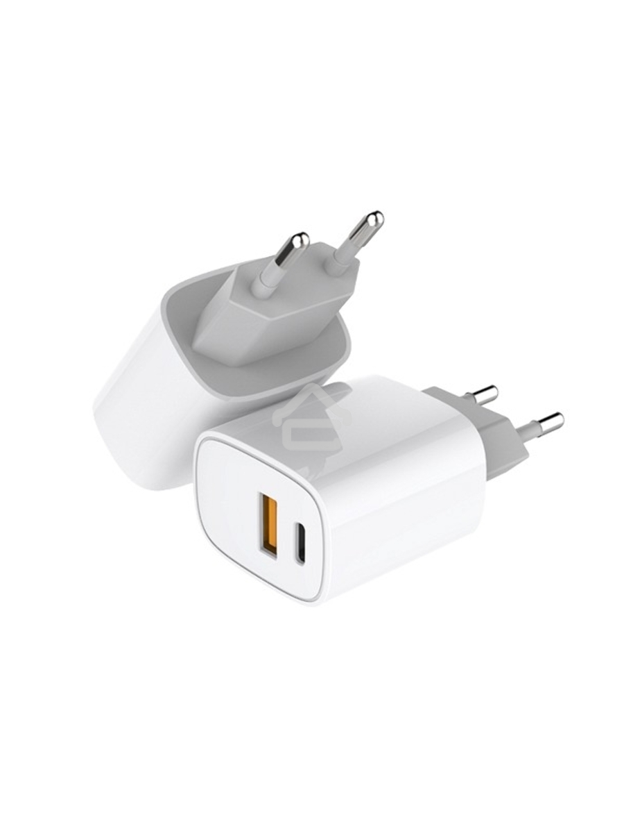 Сетевое зарядное устройство с двумя портами USB-A + USB-C, 20Вт Rexant
