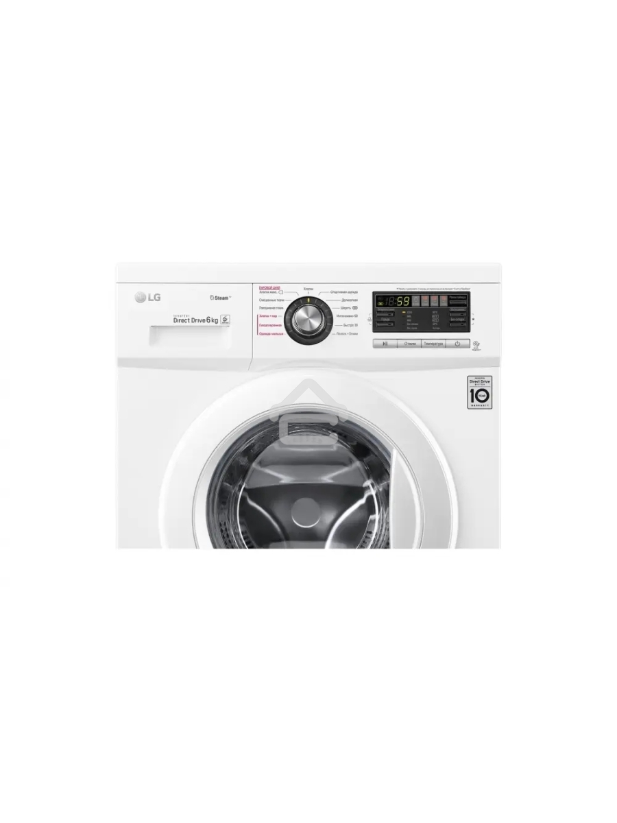 Стиральная машина LG F1296NDS0 белый, загрузка фронтальная 6 кг, 1200 об/мин., класс: А