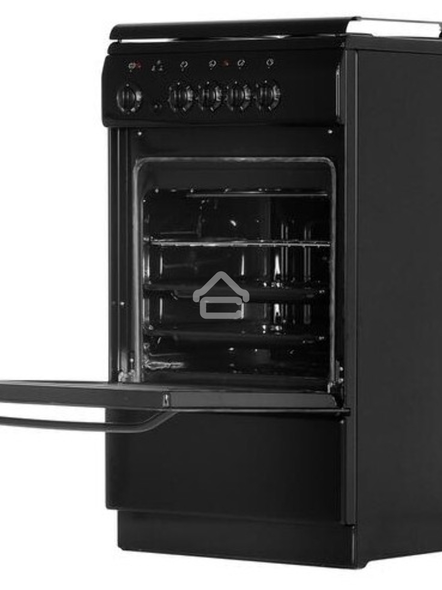 Плита электрическая De Luxe 5004.13э (кр)-001 черный, конфорок 4 шт, духовка 43 л, 50 см x 85 см x 50 см