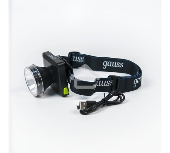 Фонарь налобный Gauss GFL401 5W 100lm диммируемый Li-ion 3000mА·ч LED