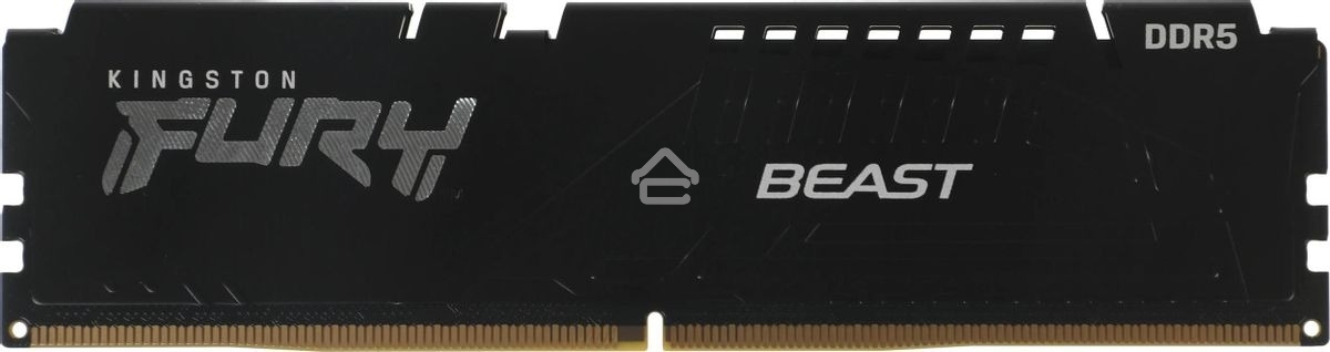 Оперативная память Kingston Fury Beast, DDR5, 32GB (2x16GB), 5600MHz, CL36, DIMM, с радиаторами, черный
