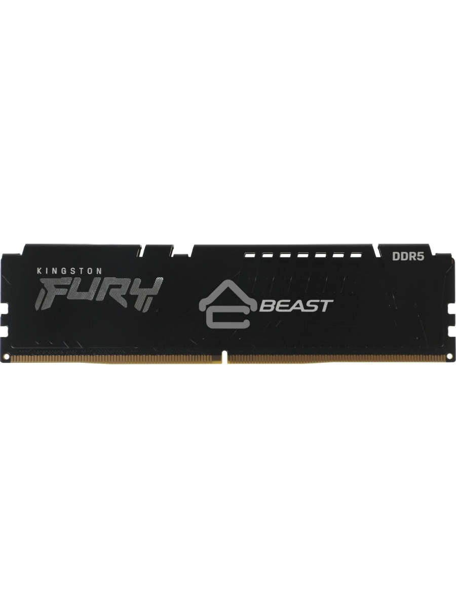 Оперативная память Kingston Fury Beast, DDR5, 32GB (2x16GB), 5600MHz, CL36, DIMM, с радиаторами, черный