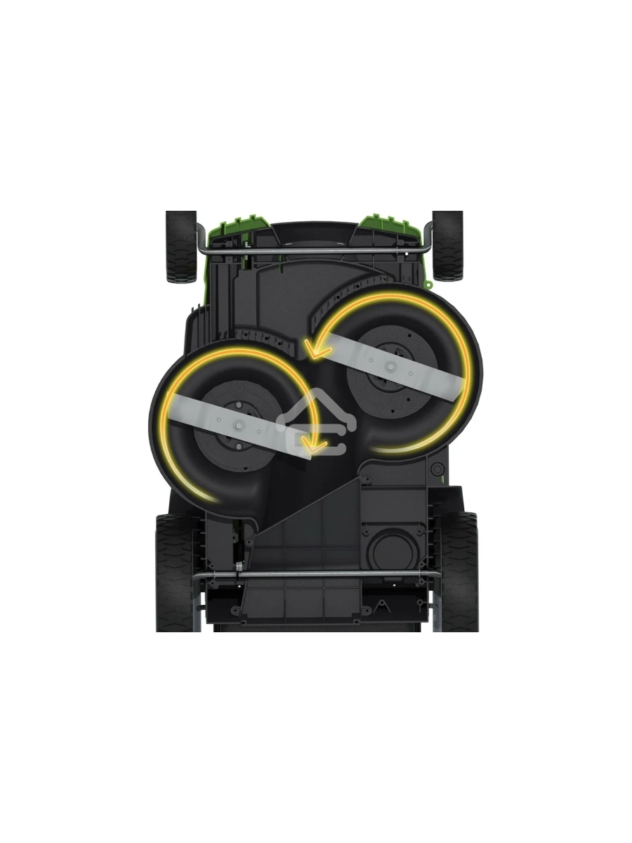 Газонокосилка аккумуляторная GreenWorks G40LM49DB, TwinForce, 40V, 49 см, без АКБ и ЗУ  (2500207)