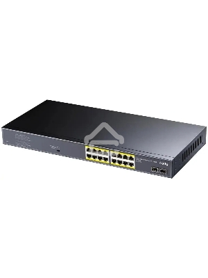 Коммутатор Cudy GS1020PS2 (L2) 16x1Гбит/с 2SFP 16PoE+ 200W неуправляемый