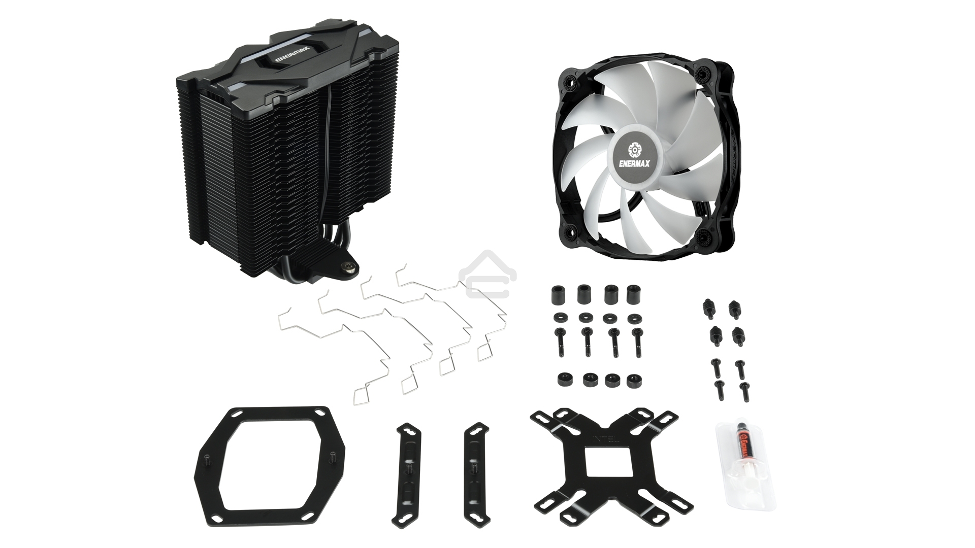 Кулер для процессора Enermax F40 ARGB Edition черный, 140 мм, алюминий/медь, 1200 об/мин, 23 дБ, 4 pin, 200 Вт, 158 мм