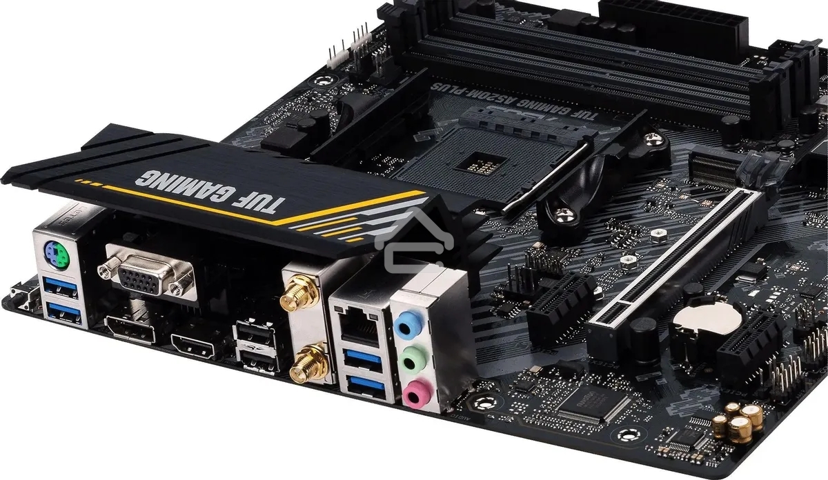 Материнская плата ASUS TUF GAMING A520M-PLUS WIFI, AM4, AMD A520, 4xDDR4, 4xSATA, 1xM.2, 1xPCIe 3.0 x16, 2xPCIe x1, 1xVGA, 1xHDMI, 1xDP, 1x 1Gb LAN, 2xUSB-A 3.2 Gen 1, 2xUSB-A 2.0, 3x3.5 мм, 7.1, mATX