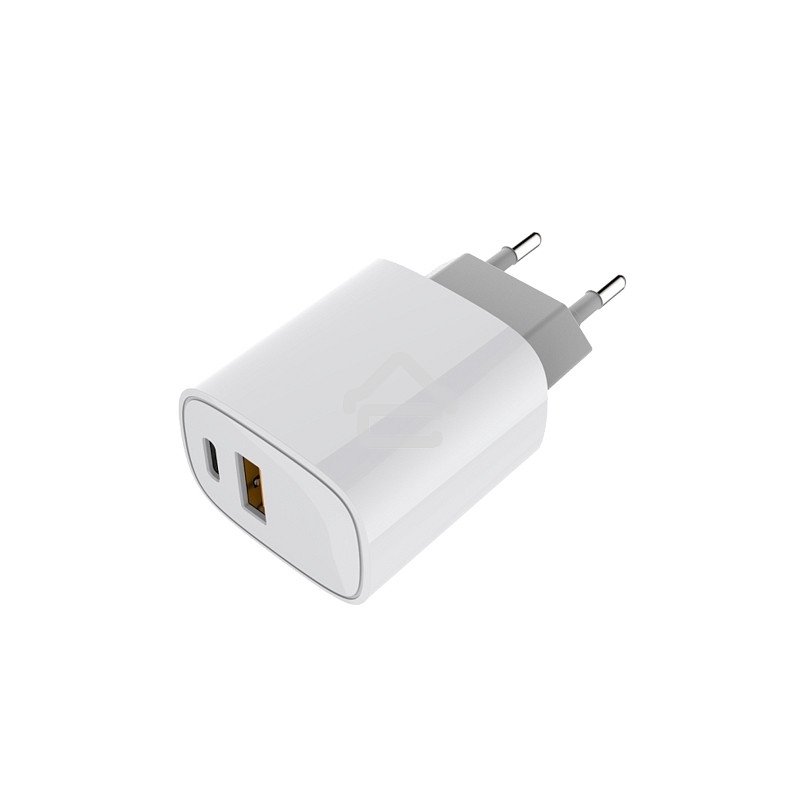 Сетевое зарядное устройство с двумя портами USB-A + USB-C, 20Вт Rexant