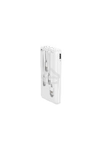 Мобильный аккумулятор Powerbank Perfeo ABSOLUTE 10000mah In Micro usb,USB /Out USB,Micro usb,Type-C,Lightning, 2.1А/ белый (PF_B4879)