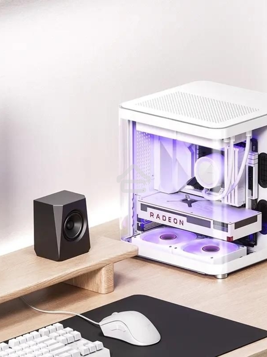 Корпус без блока питания JONSBO TK-1, Mini-Tower, TG, no fan, 1xUSB-A 3.2 + 1xUSB-C 3.2, mATX, mITX White