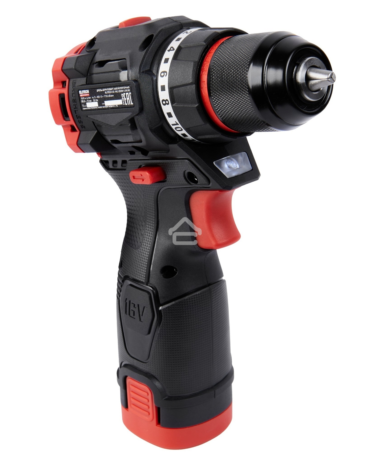 Дрель-шуруповерт Elitech CD 16L2 (E2201.039.01) 32Вт аккум. патрон:быстрозажимной (кейс в комплекте) (205715)