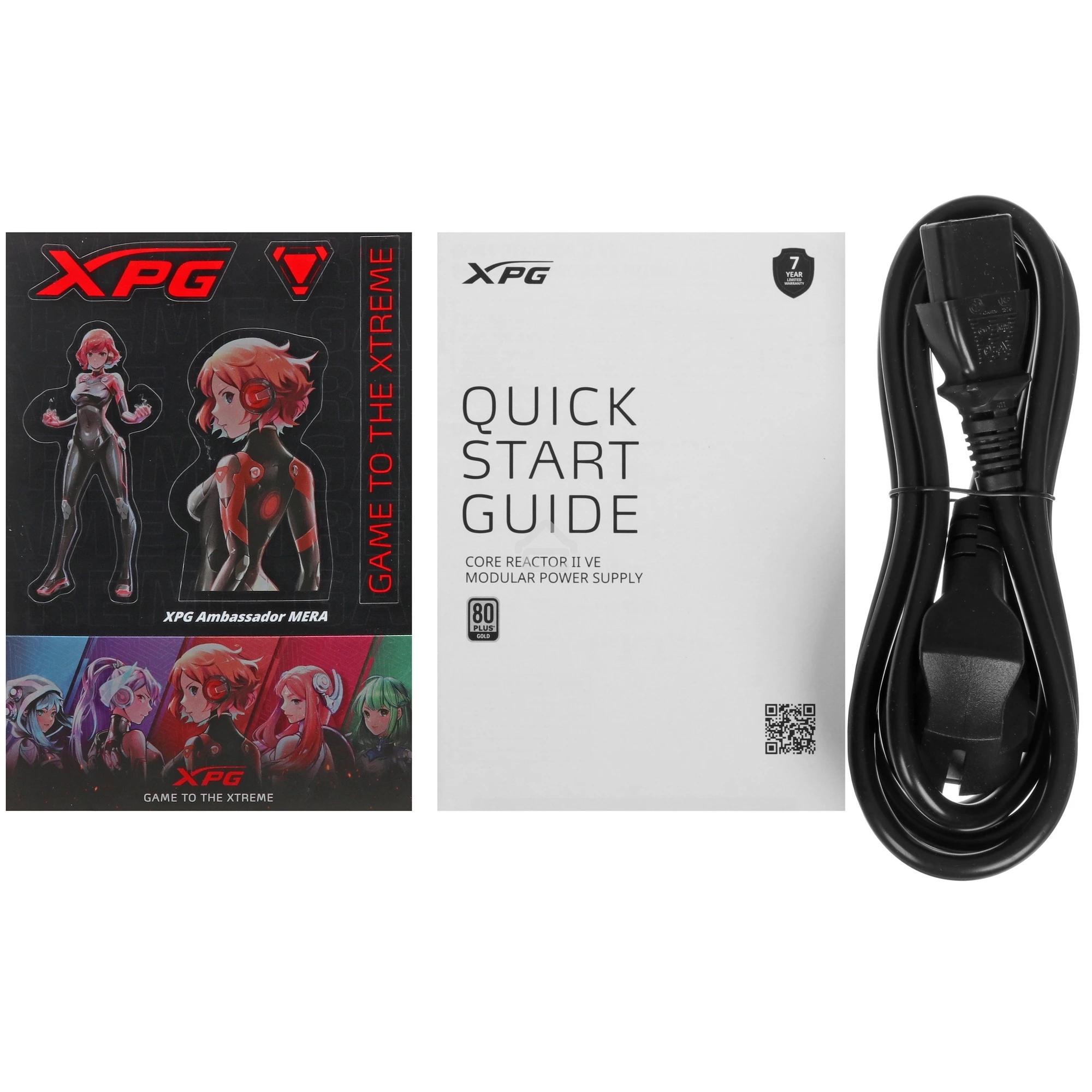 Блок питания ADATA COREREACTORIIVE750G-BKCEU, 750Вт, 80 PLUS Gold, 120мм, модульный, черный