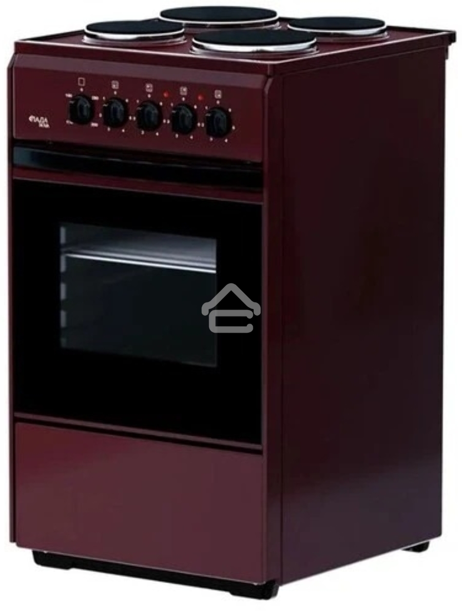 Плита электрическая Лада Nova AE 14027 B коричневый, конфорок 4, духовка 50 л, 50 см x 85 см x 54 см