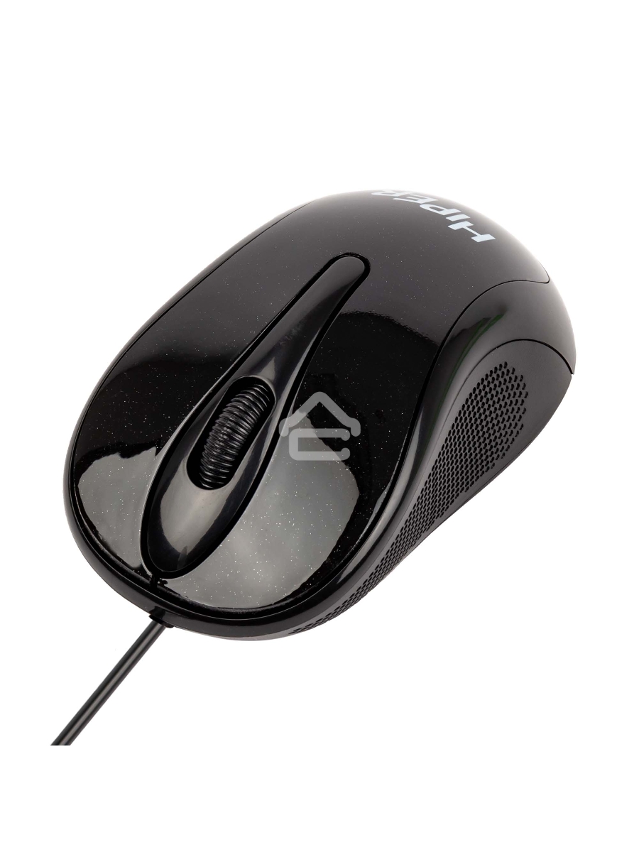Мышь проводная HIPER HOM-031 черный, 1000 dpi, USB, кнопки - 3