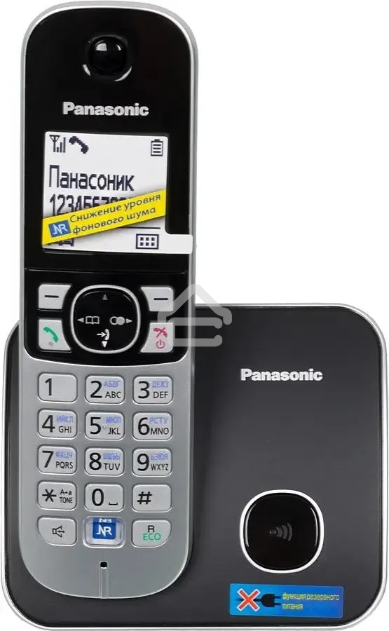 Телефон беспроводной (DECT) Panasonic KX-TG6811RUB (черный) Беспроводной DECT,40 мелодий,телефонный справочник 120 зап.