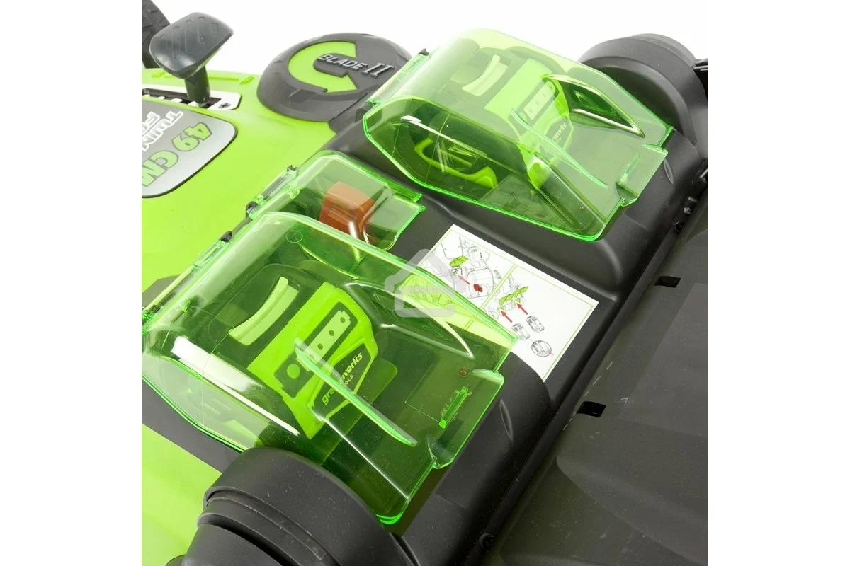 Газонокосилка аккумуляторная GreenWorks G40LM49DB, TwinForce, 40V, 49 см, без АКБ и ЗУ (2500207)