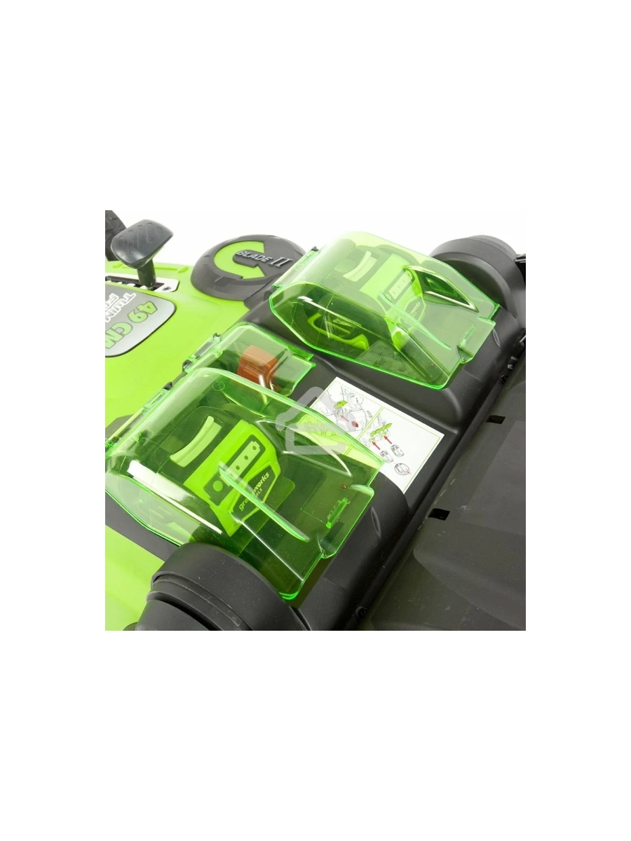 Газонокосилка аккумуляторная GreenWorks G40LM49DB, TwinForce, 40V, 49 см, без АКБ и ЗУ  (2500207)