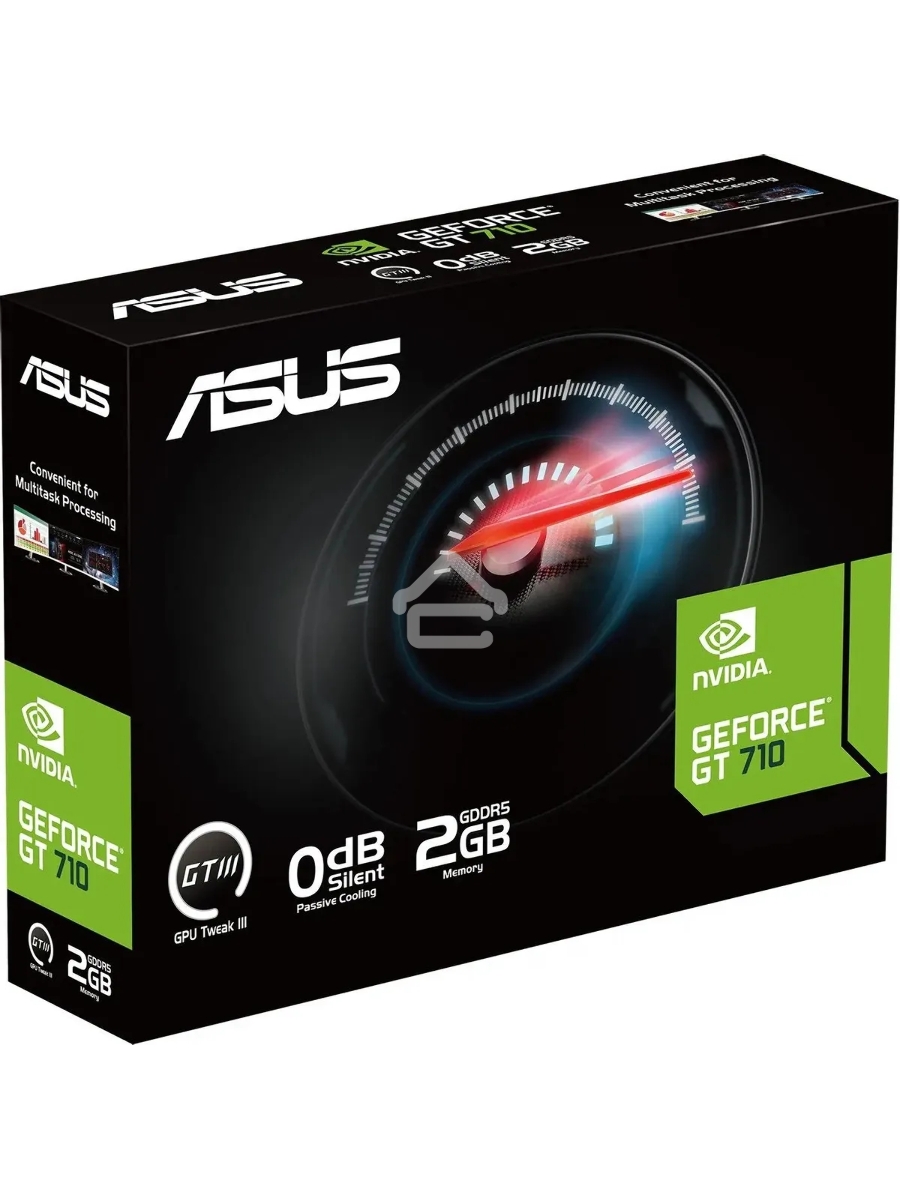 Видеокарта Asus PCI-E GT710-SL-2GD5-BRK-EVO NVIDIA GeForce GT 710 2Gb 64bit GDDR5 954/5012 DVIx1 HDMIx1 CRTx1 HDCP Ret low profile