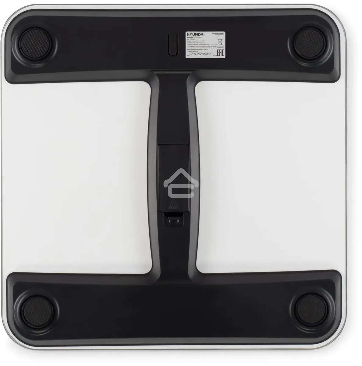 Весы напольные электронные Hyundai H-BS03680 макс.180кг голубой