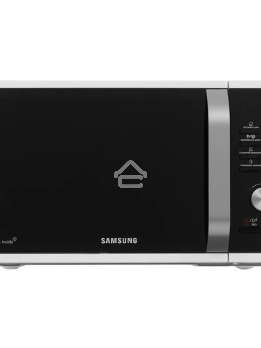 Микроволновая печь Samsung MS23F301TQW/BW белый, 23 л, 800 Вт, переключатели - кнопки/поворотный механизм