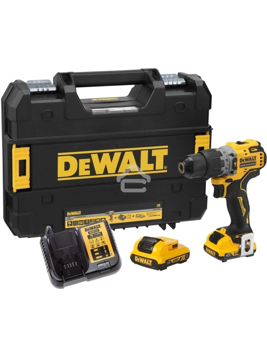 Дрель-шуруповерт DeWalt DCD706D2, Аккумуляторная, 18В, 2 АКБ, Кейс