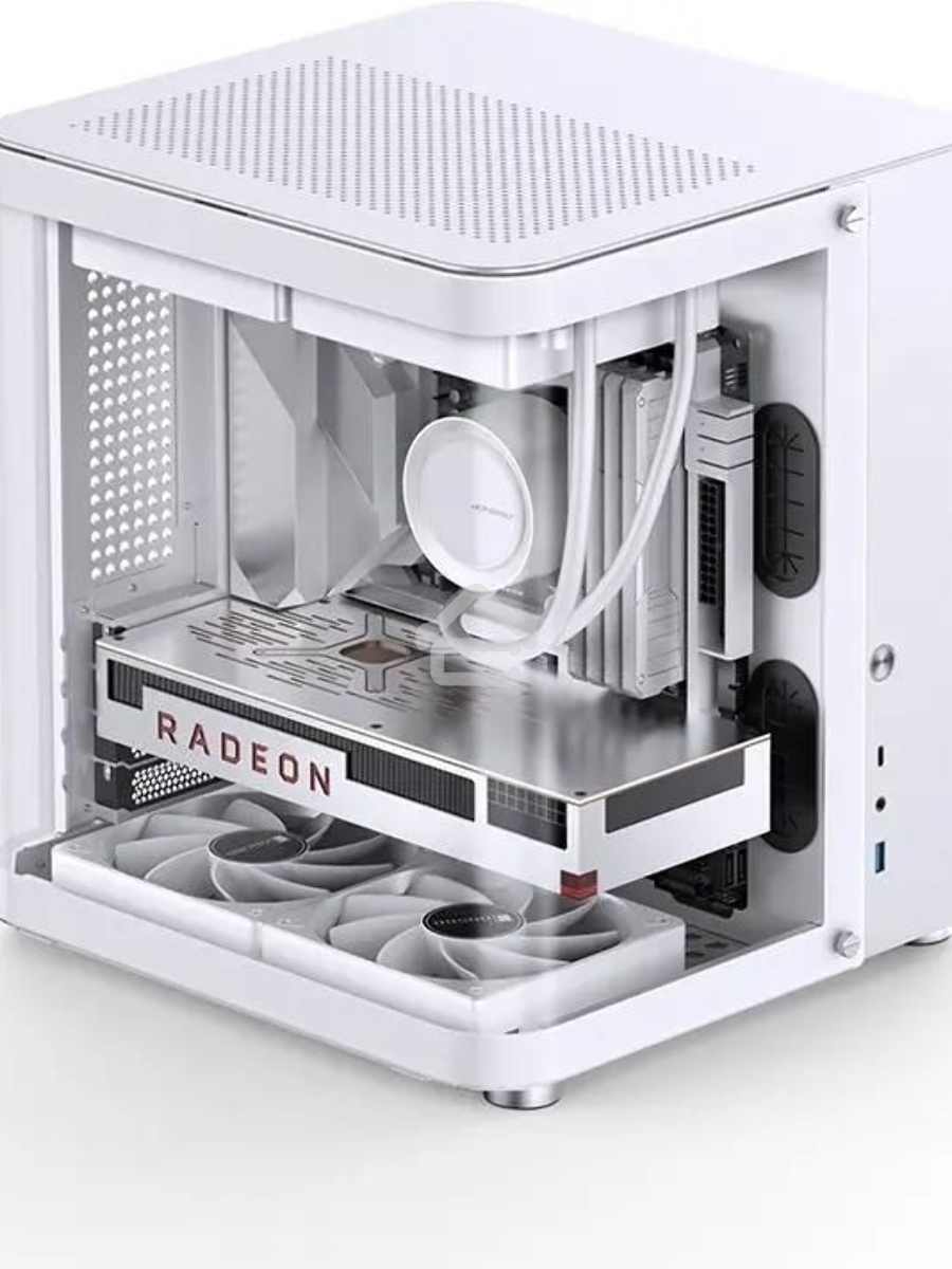 Корпус без блока питания JONSBO TK-1, Mini-Tower, TG, no fan, 1xUSB-A 3.2 + 1xUSB-C 3.2, mATX, mITX White