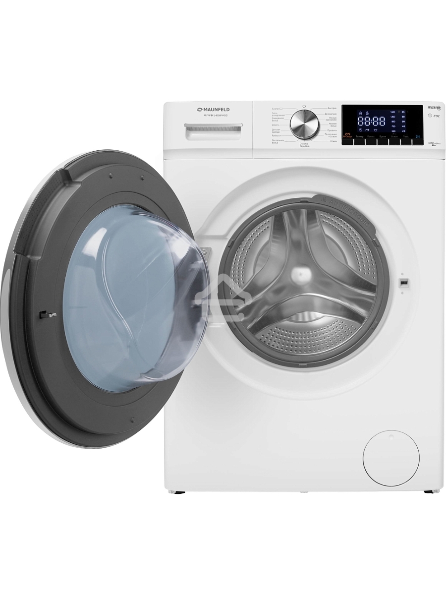 Стиральная машина Maunfeld MFWM148WH02 белый, загрузка фронтальная 8 кг, 1400 об/мин., класс: А+++