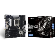 Материнская плата Biostar B760MXC PRO, LGA 1700, Intel B760, 4xDDR4, 8xSATA, 2xM.2, 1xPCIe 4.0 x16, 3xPCIe 3.0 x1, 1xHDMI, 1xDVI, 1xVGA, 1x 1Gb LAN, 4xUSB-A 3.2 Gen 2, 2xUSB-A 2.0, 3x3.5 мм, 7.1, mATX