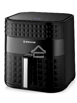 Аэрогриль BRAYER BR2035 черный, 1800 Вт, 6 л, упр. - сенсор, программ - 7