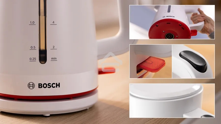 Чайник Bosch TWK3M121 1,7 л, 2400 Вт, белый